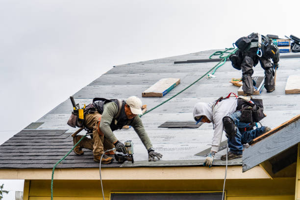 Professional Roof Replacement technician working in Coram, MT